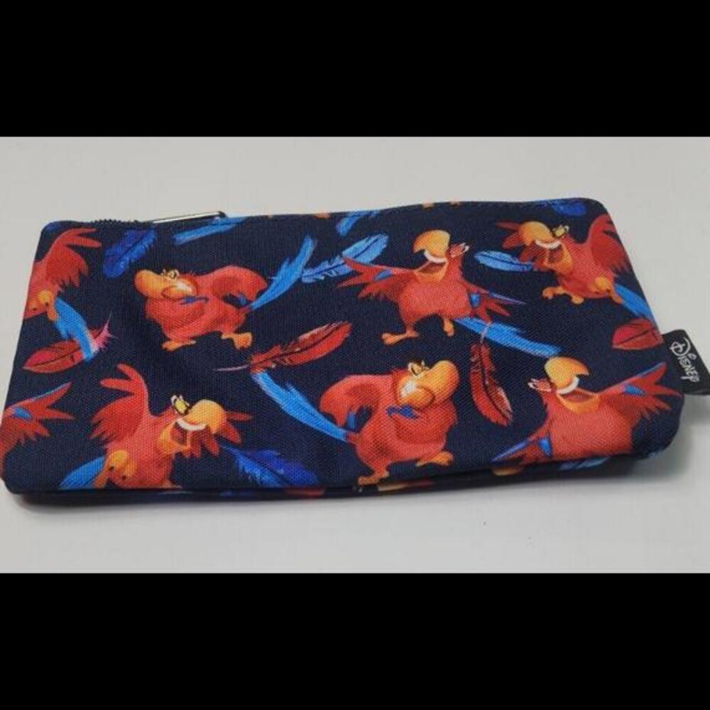 Disney Aladdin Iago Zippered Cosmetic Coin Pencil Bag 8 x 4.5 In. by Loungefly